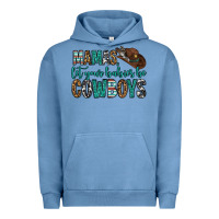 Pigment Pebble Blue mama's let your babies be cowboys Urban Hoodie - OliviaCreatesArt