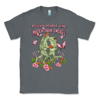 Charcoal Heather be with people who match your energy Classic Tee - MaliasSmallBusiness