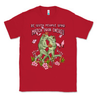 Red be with people who match your energy Classic Tee - MaliasSmallBusiness