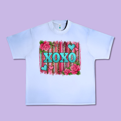 Xoxo Valentines Day Leopard Glitter Brushstroke Urban Heavy Tee Designed By Jasminsmagicworld