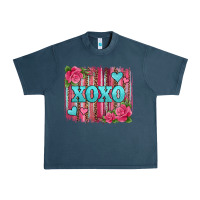 Midnight Navy xoxo valentines day leopard glitter brushstroke Urban Heavy Tee - Jasminsmagicworld