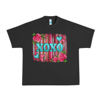 Pigment Black xoxo valentines day leopard glitter brushstroke Urban Heavy Tee - Jasminsmagicworld