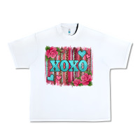 White xoxo valentines day leopard glitter brushstroke Urban Heavy Tee - Jasminsmagicworld