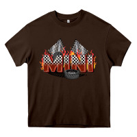 Chocolate Brown race mini Heavy Core Tee - Zillion Design Studio