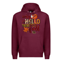 Burgundy Why hello there Fall Premium Hoodie - NancyCooperArtShop