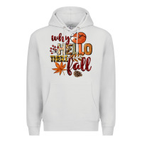 Dove Grey Why hello there Fall Premium Hoodie - NancyCooperArtShop