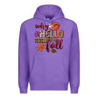 Purple Why hello there Fall Premium Hoodie - NancyCooperArtShop