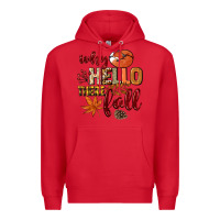 Red Why hello there Fall Premium Hoodie - NancyCooperArtShop