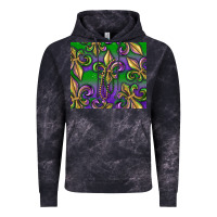 Cloud Black Mardi Gras Fleur De Lis Vintage Hoodie - RanaPortraitStore