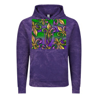 Cloud Purple Mardi Gras Fleur De Lis Vintage Hoodie - RanaPortraitStore