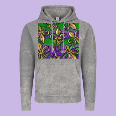 Mardi Gras Fleur De Lis Vintage Hoodie Designed By Ranaportraitstore