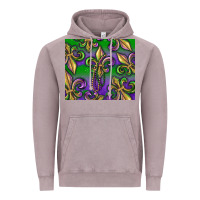 Vintage Zinc Mardi Gras Fleur De Lis Vintage Hoodie - RanaPortraitStore
