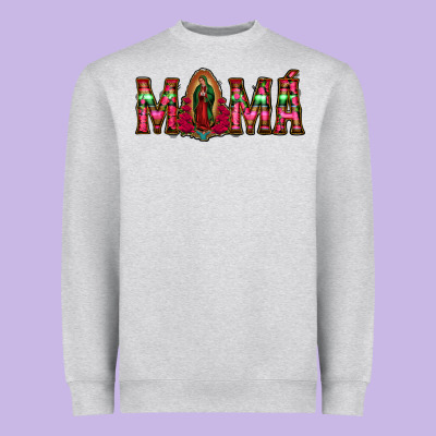 Mama Floral Aztec Leopard Heavyweight Sweatshirt Designed By Jasminsmagicworld