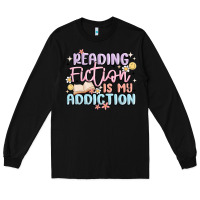 Black reading fiction is my addiction Long Sleeve Tee - MaliasSmallBusiness