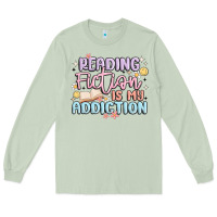Matcha reading fiction is my addiction Long Sleeve Tee - MaliasSmallBusiness