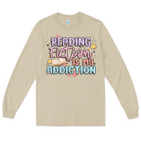 Mushroom reading fiction is my addiction Long Sleeve Tee - MaliasSmallBusiness