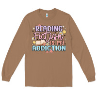 Toasted Coconut reading fiction is my addiction Long Sleeve Tee - MaliasSmallBusiness