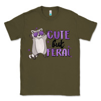 Army Green cute but feral Classic Tee - MaliasSmallBusiness