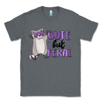 Charcoal Heather cute but feral Classic Tee - MaliasSmallBusiness