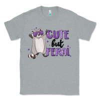 Heather Grey cute but feral Classic Tee - MaliasSmallBusiness