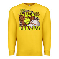Lemon It's a Softball kinda day leopard Premium Sweatshirt - NancyCooperArtShop