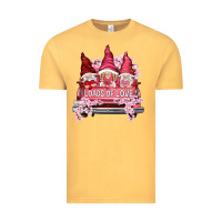 Vintage Mustard loads of love with flowers Vintage Tee - NancyCooperArtShop