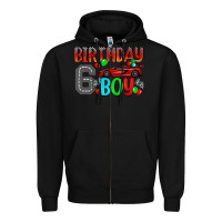 Black birthday boy 6 Zipper Hoodie - BundleAndBundleShop