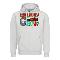 Dove Grey birthday boy 6 Zipper Hoodie - BundleAndBundleShop
