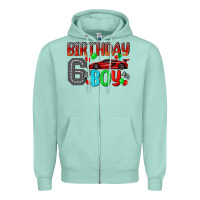 Seafoam birthday boy 6 Zipper Hoodie - BundleAndBundleShop