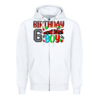 White birthday boy 6 Zipper Hoodie - BundleAndBundleShop