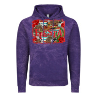 Cloud Purple fiesta with sombrero background Vintage Hoodie - Artiststas