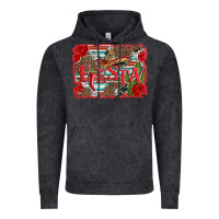 Vintage Black fiesta with sombrero background Vintage Hoodie - Artiststas