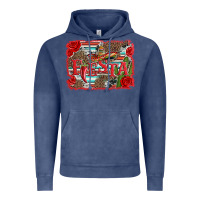 Vintage Denim fiesta with sombrero background Vintage Hoodie - Artiststas