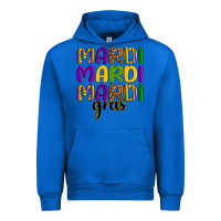 Cobalt mardi mardi mardi gras Urban Hoodie - OliviaCreatesArt