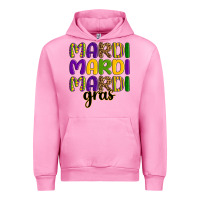 Fuchsia Pink mardi mardi mardi gras Urban Hoodie - OliviaCreatesArt