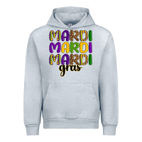 Heather Grey mardi mardi mardi gras Urban Hoodie - OliviaCreatesArt