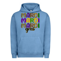 Pigment Pebble Blue mardi mardi mardi gras Urban Hoodie - OliviaCreatesArt