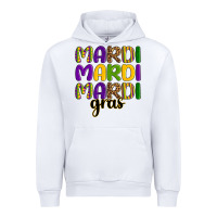 White mardi mardi mardi gras Urban Hoodie - OliviaCreatesArt