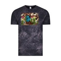 Cloud Black cactus boot background Vintage Tee - AdoDesignShop