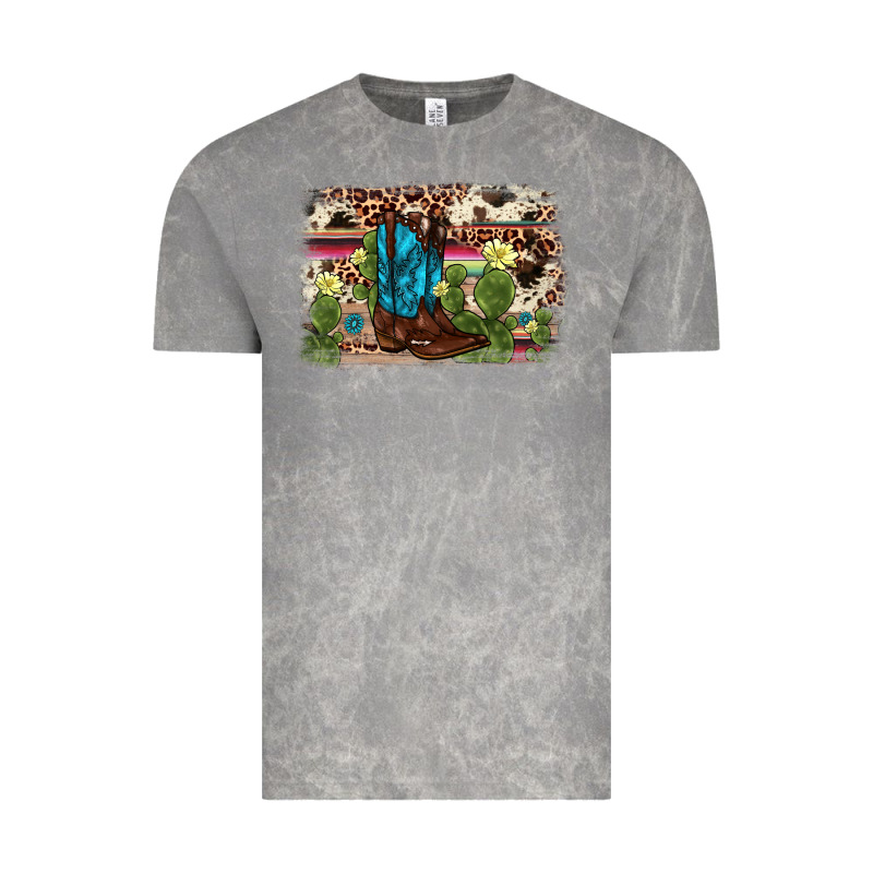 Cactus Boot Background Vintage Tee by AdoDesignShop | Teevron