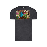 Vintage Black cactus boot background Vintage Tee - AdoDesignShop