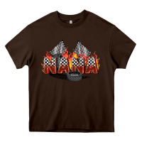 Chocolate Brown race nana Heavy Core Tee - Zillion Design Studio