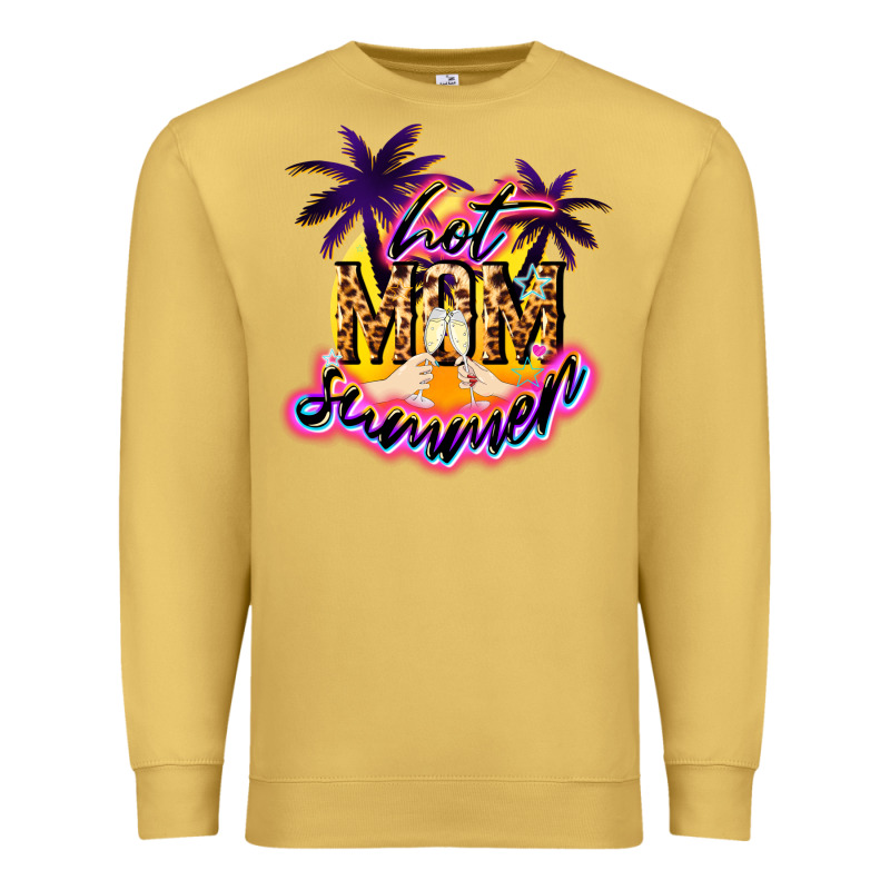 Hot Mom Summer Premium Sweatshirt by NancyCooperArtShop | Teevron