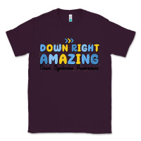 Plum down right amazing down syndrome awareness Classic Tee - MaliasSmallBusiness