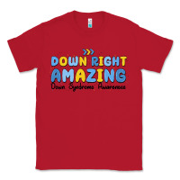 Red down right amazing down syndrome awareness Classic Tee - MaliasSmallBusiness