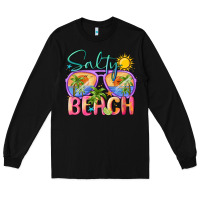 Black salty beach Long Sleeve Tee - MaliasSmallBusiness