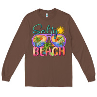 Chestnut salty beach Long Sleeve Tee - MaliasSmallBusiness