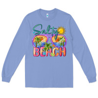 Colony Blue salty beach Long Sleeve Tee - MaliasSmallBusiness
