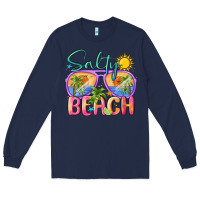 Navy salty beach Long Sleeve Tee - MaliasSmallBusiness