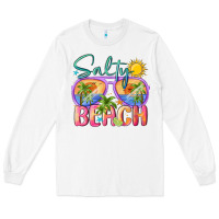 White salty beach Long Sleeve Tee - MaliasSmallBusiness